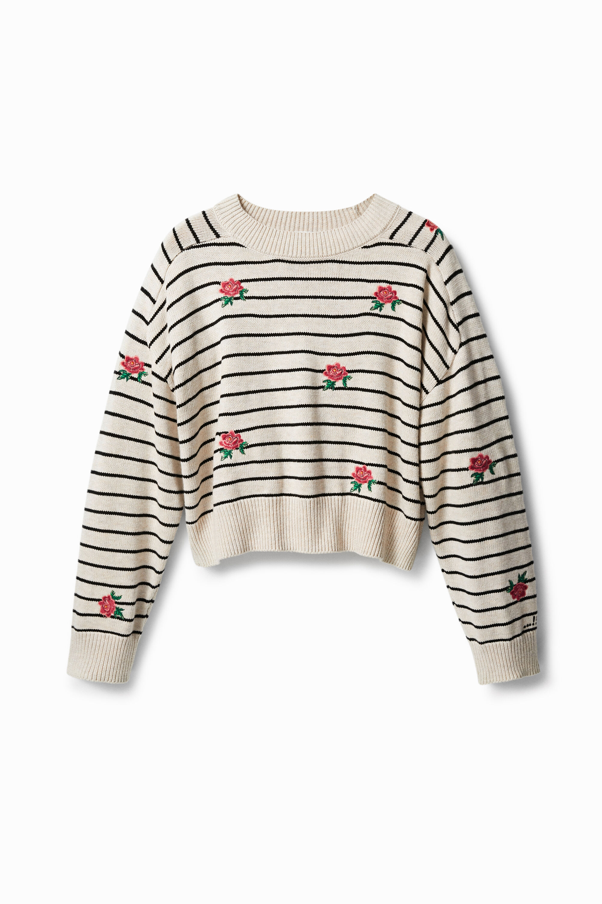 Flower and sailor stripe jumper