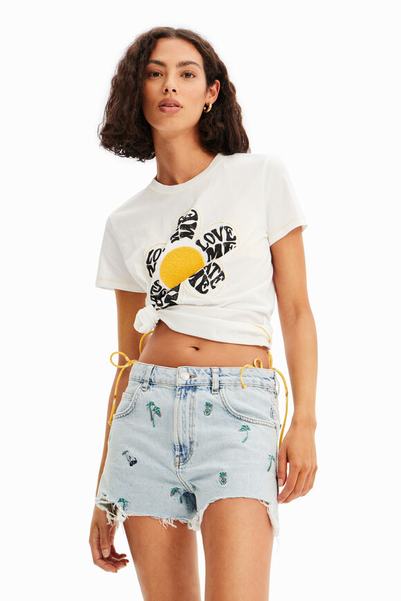 Shorts vaqueros bordados