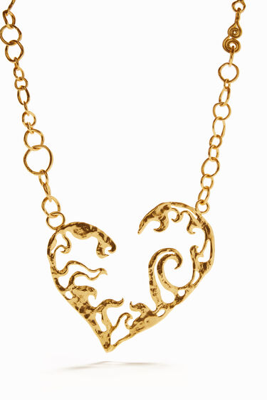 Zalio gold plated heart necklace | Desigual