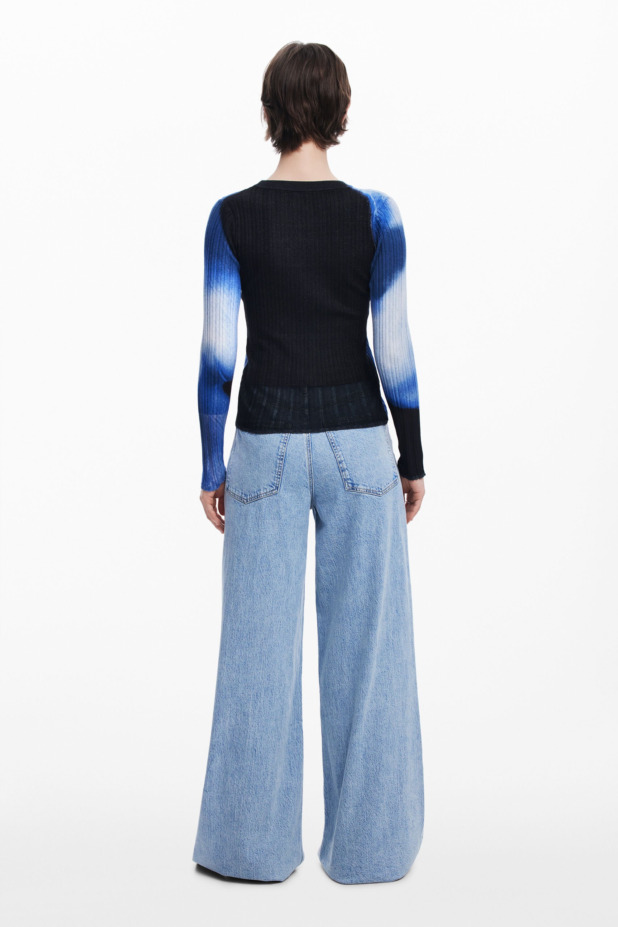 売れ筋商品|||デジグアル カットソー トップス レディース Women's Long sleeve kiss T-shirt Dark blue Long sleeve kiss T-shirt Women's I Desigual.com