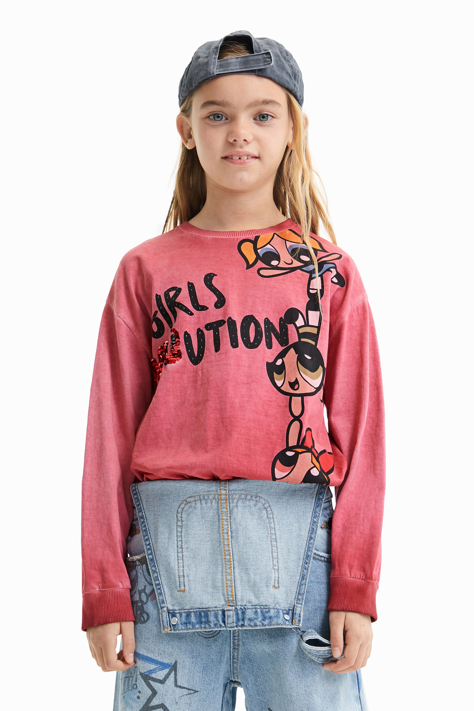 Bambina TS_Summer Desigual Girl Knit T-Shirt Straps 