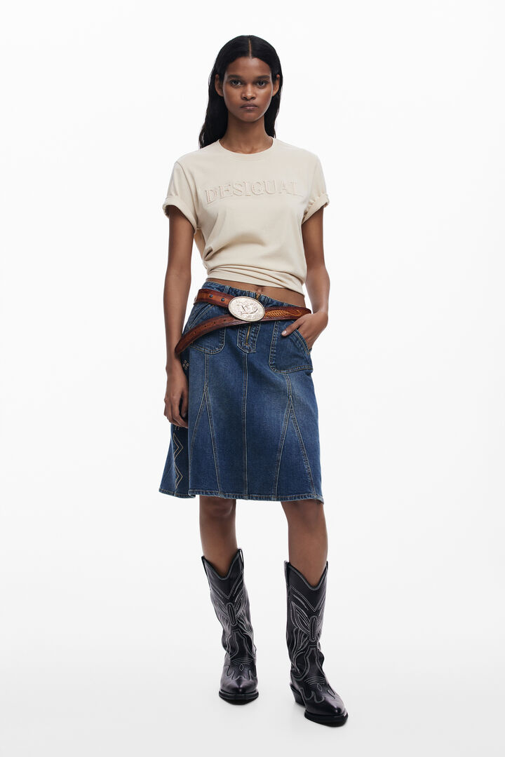 Studded logo T-shirt | Desigual