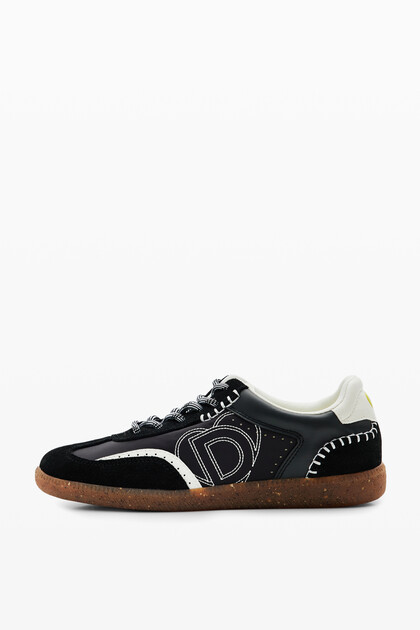 Retro split leather sneakers
