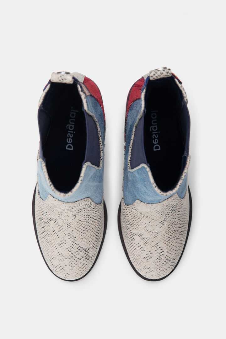 Botins cano médio patchwork | Desigual