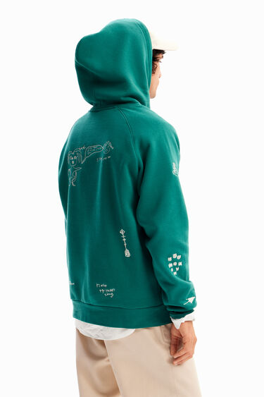 Embroidered hoodie | Desigual