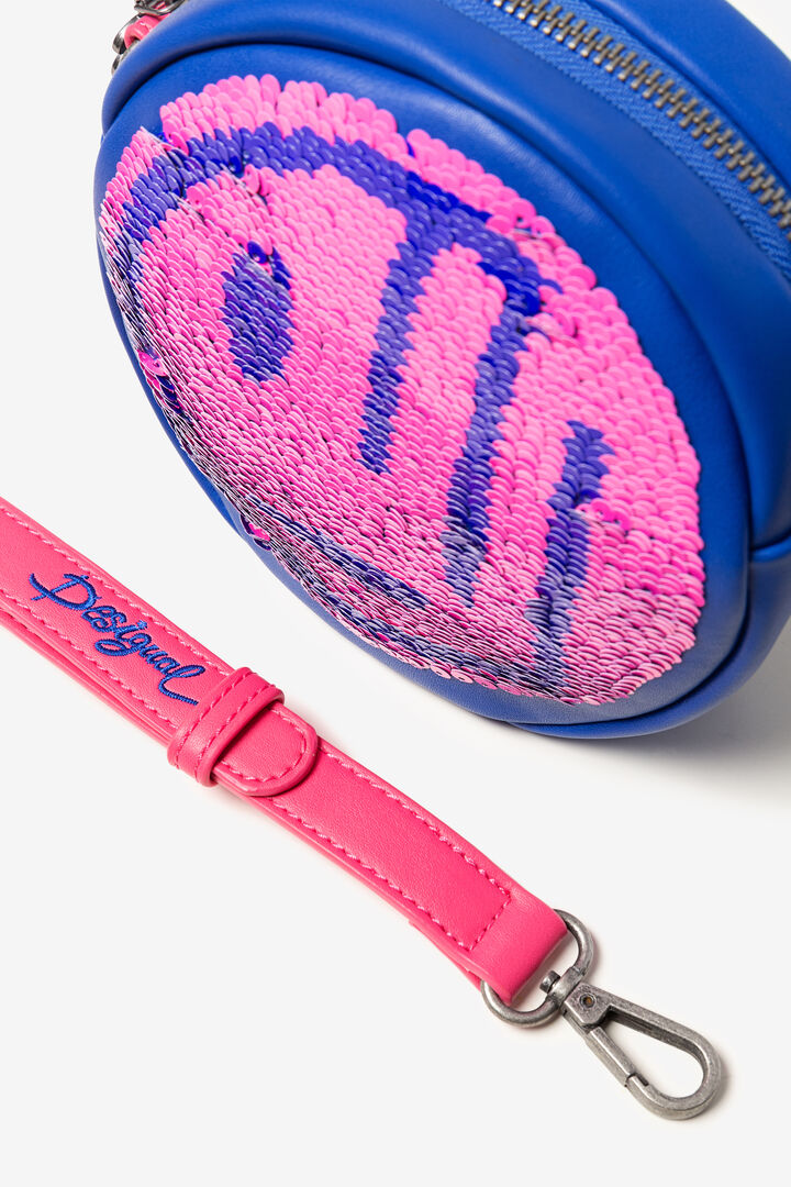 Reversible sequins round bag | Desigual