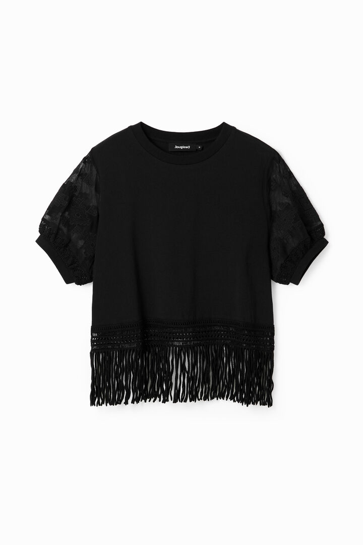 Oversize fringed T-shirt | Desigual