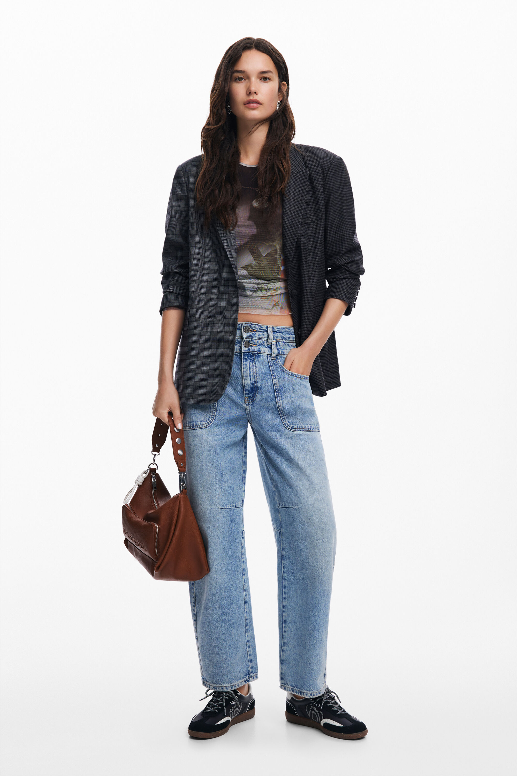 Desigual Asymmetric Blazer Women Black L
