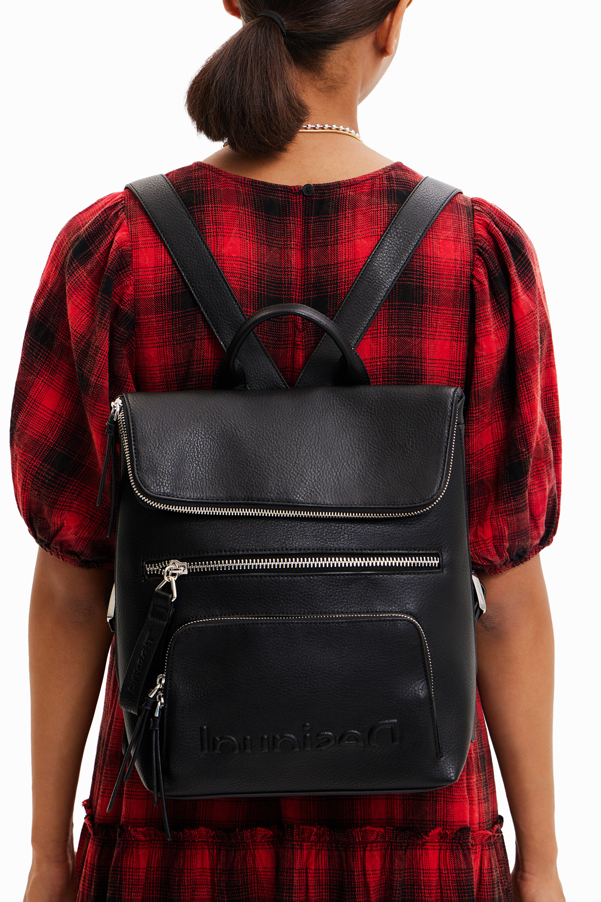 Flap backpack purse hot sale