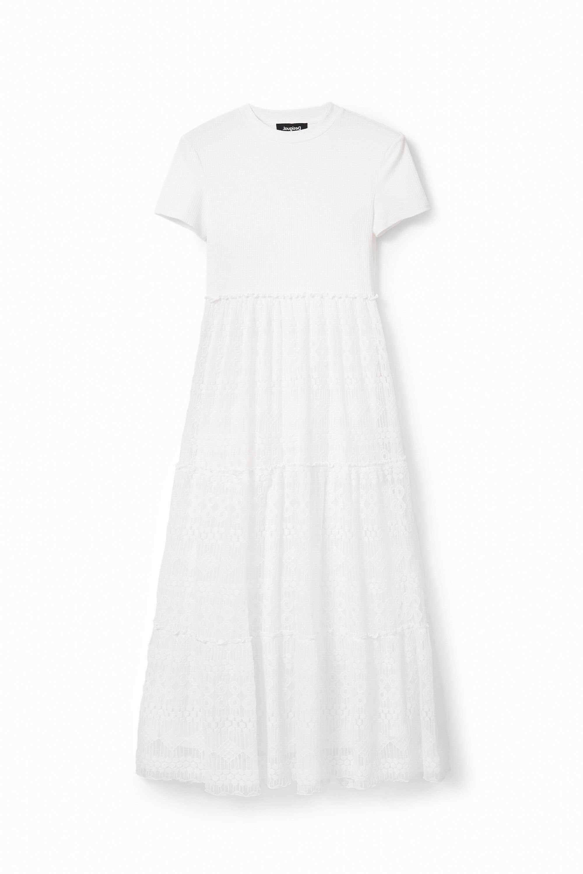 Combination tulle midi dress