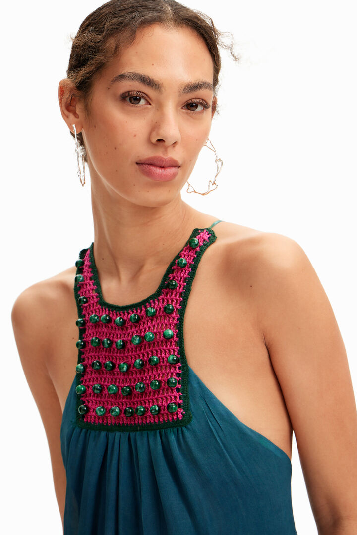 Long arty tie-dye dress | Desigual