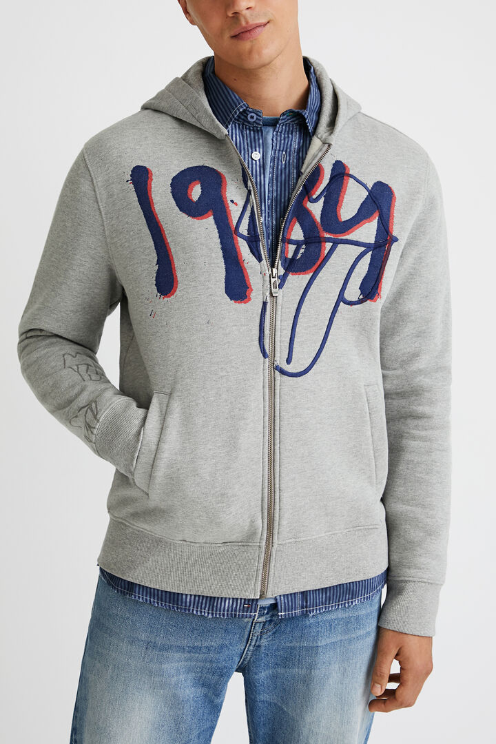Print and embroidery hoodie | Desigual