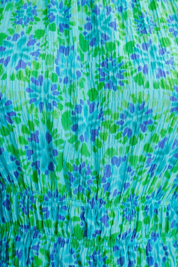 Short tie-dye puff-sleeve blouse | Desigual