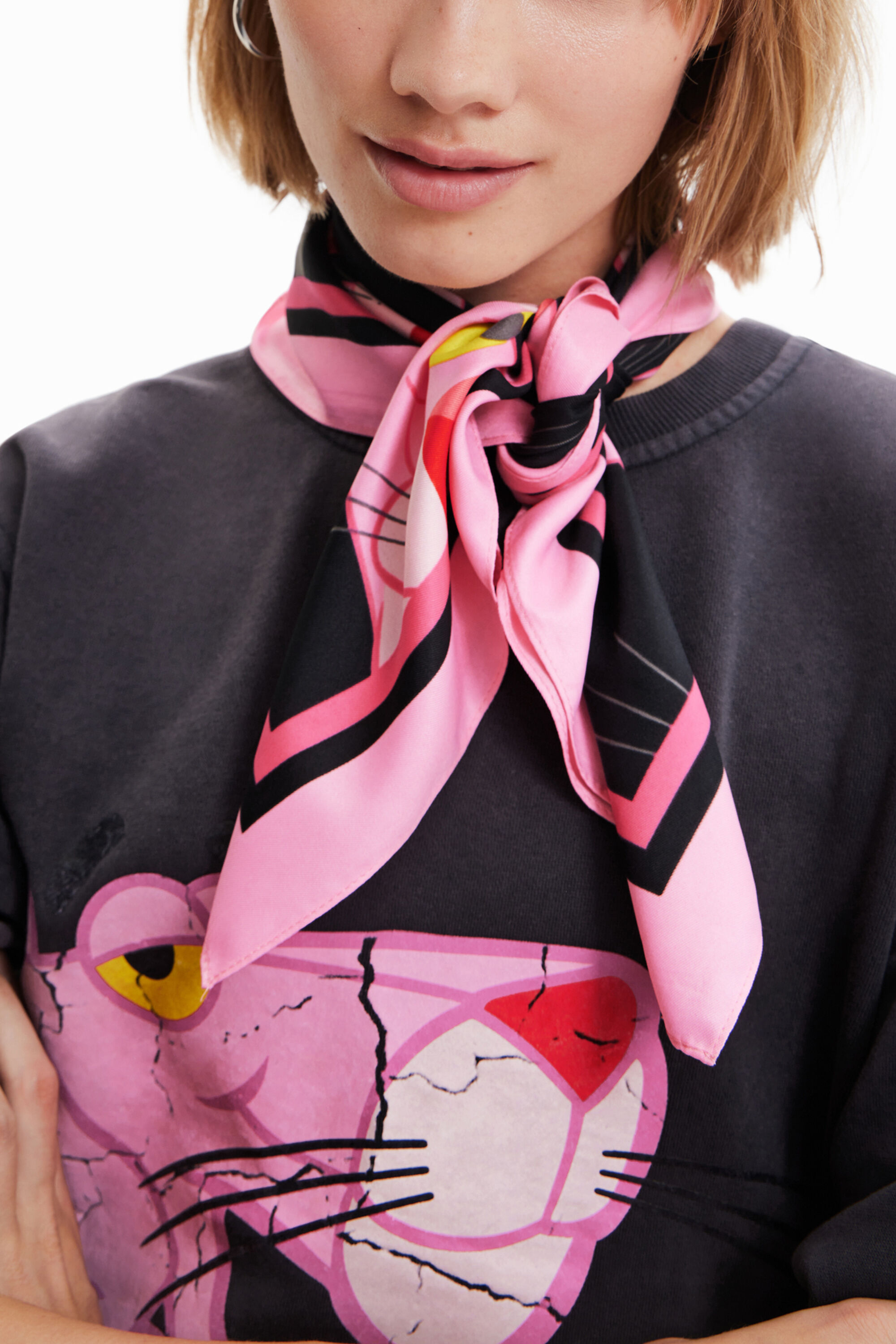 Square Pink Panther foulard | Desigual.com