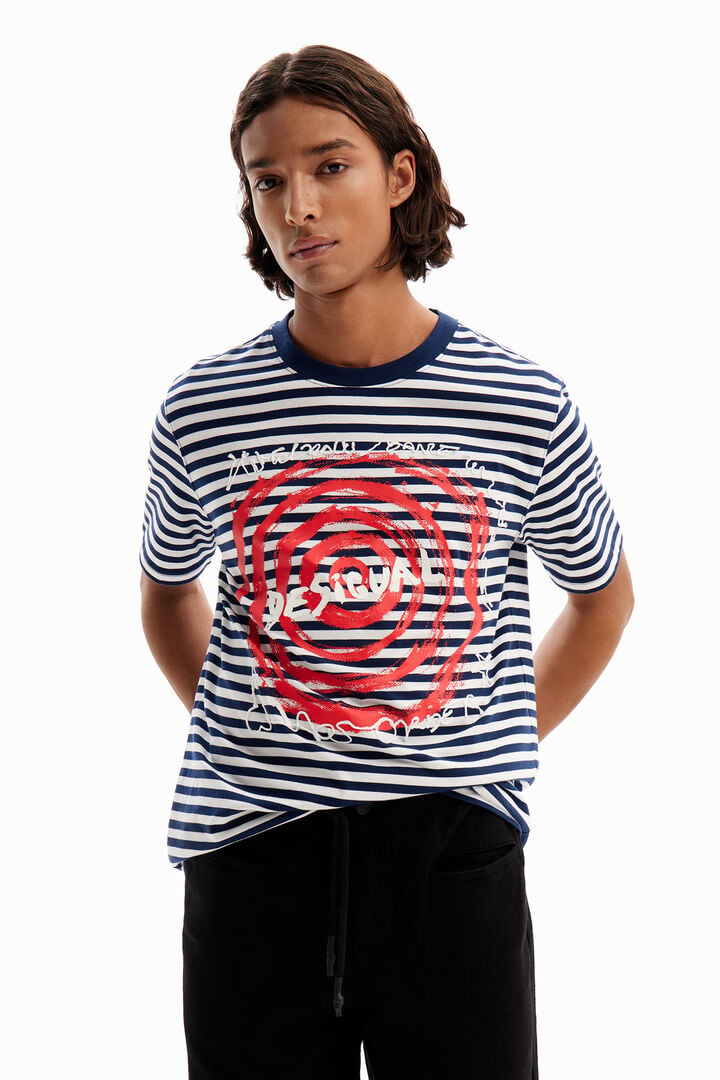 Maglietta spirale con logo