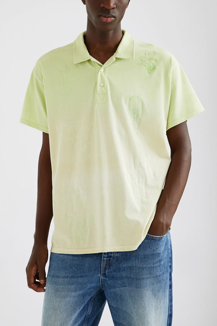 Short-sleeve arty print polo shirt | Desigual