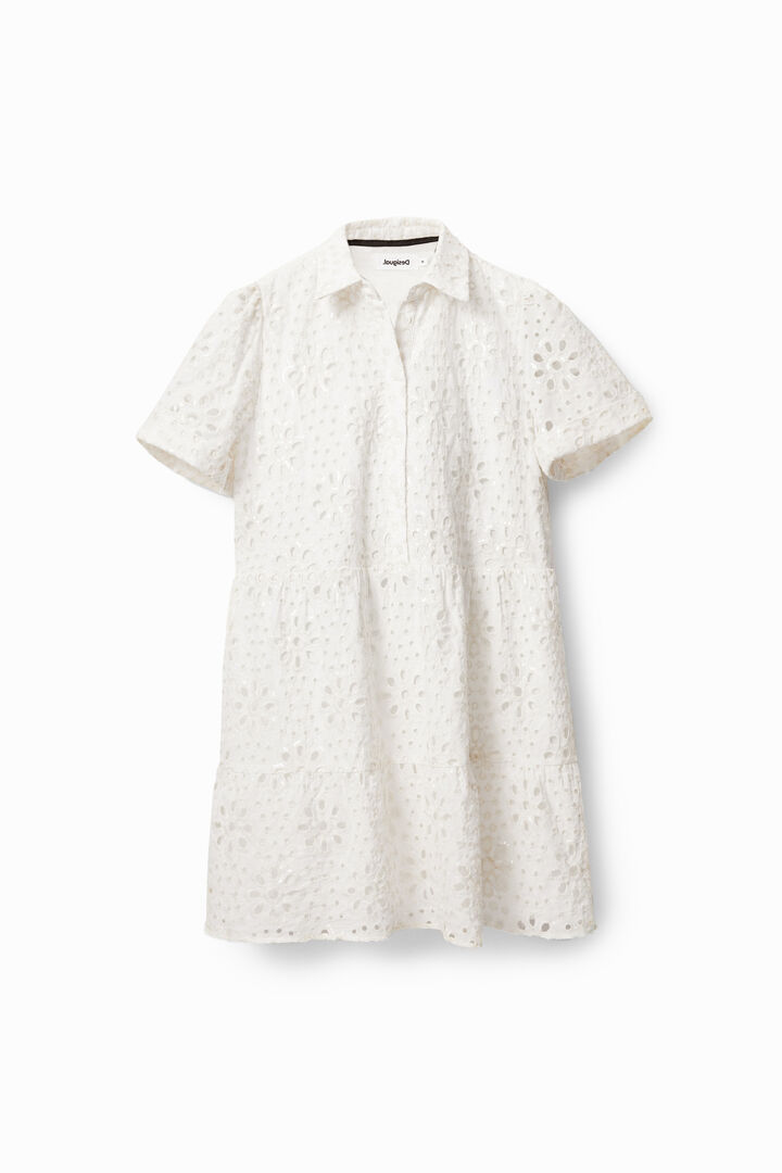 Robe chemise à broderie suisse | Desigual