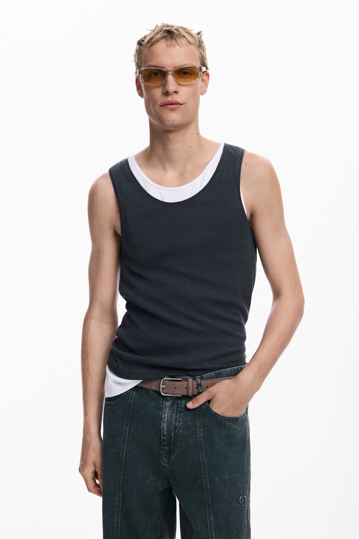 Rechte broek met gewassen effect | Desigual