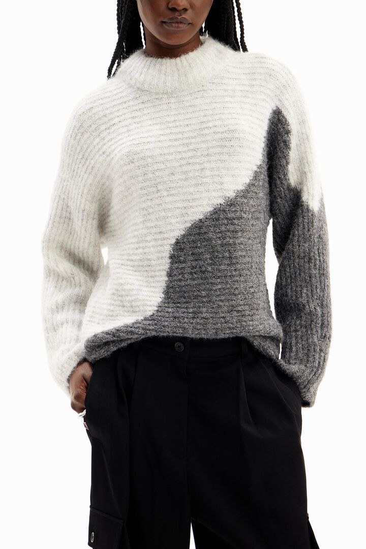 Oversize two-tone pullover | Desigual
