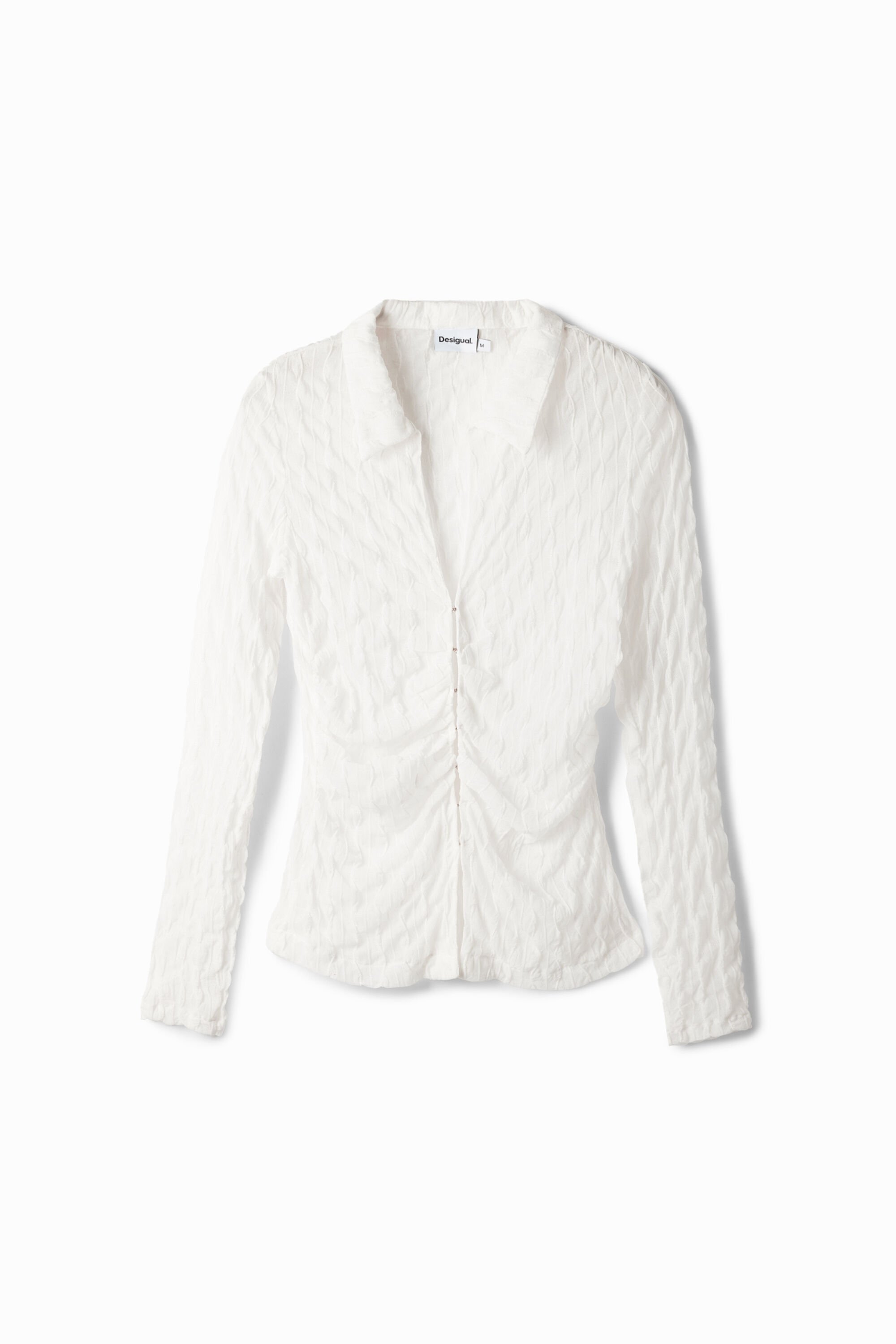 Plain ruched T shirt women s Desigual