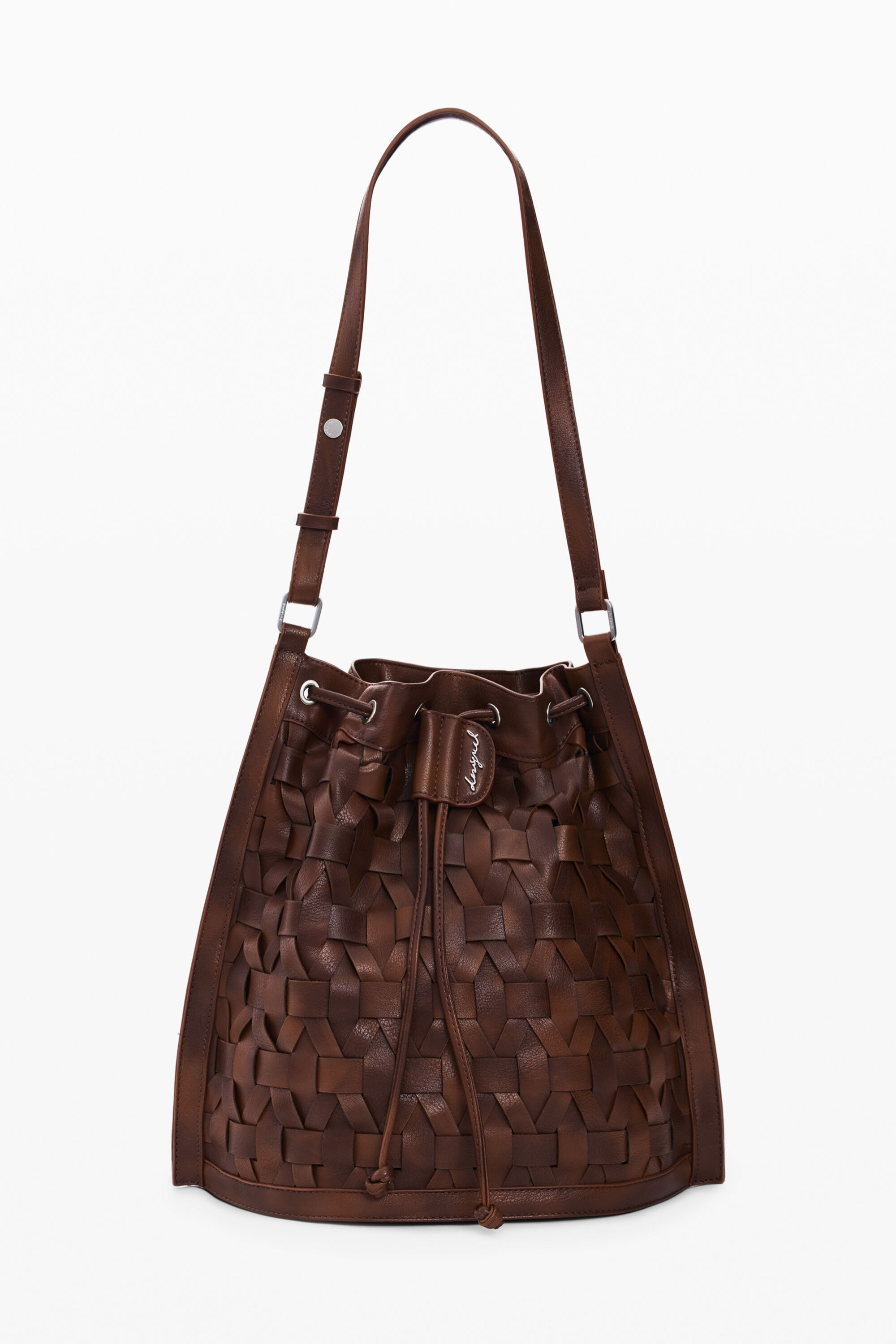 Medium braided drawstring backpack