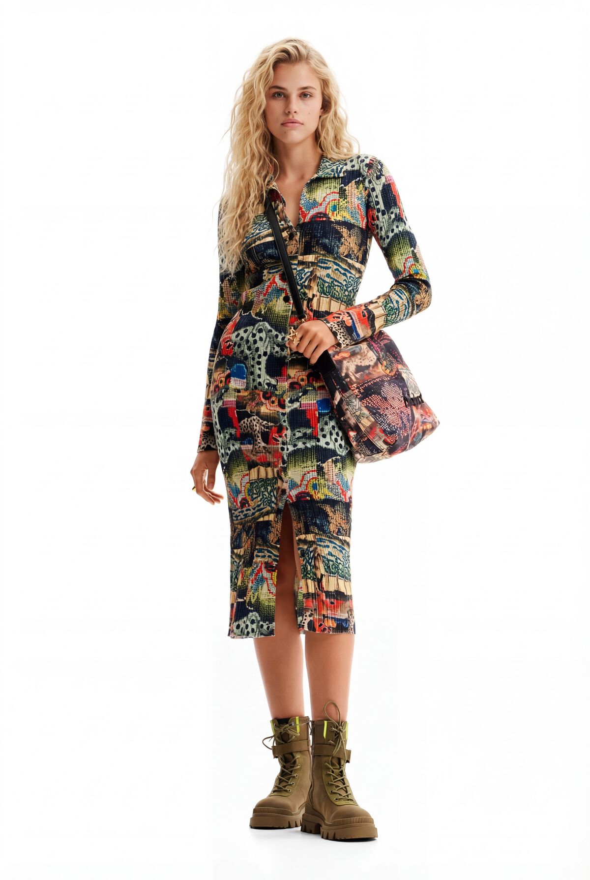 black long sleeve dress long AX Paris Women's Black Long Sleeve Wrap Midi Dress main image 1