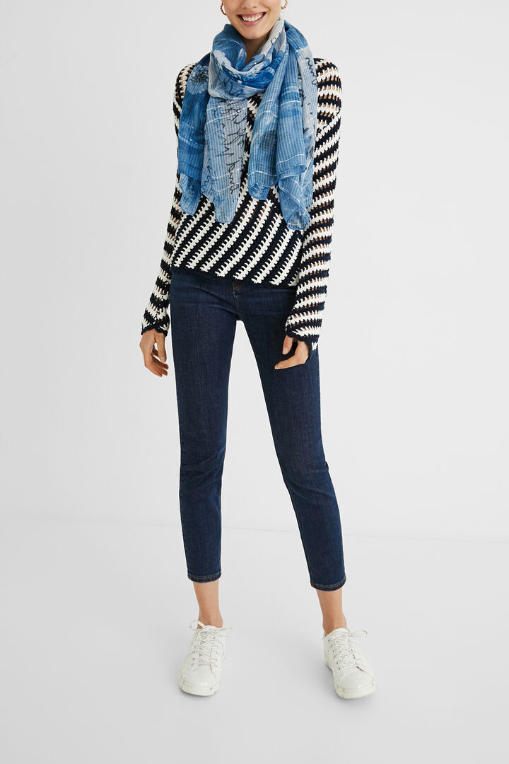 Foulard rectangulaire patch tropical | Desigual