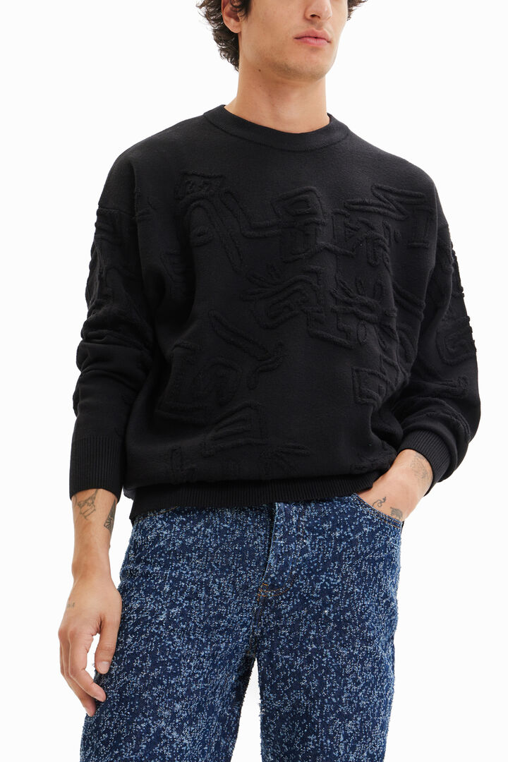 Jersei loose efecte tovallola | Desigual