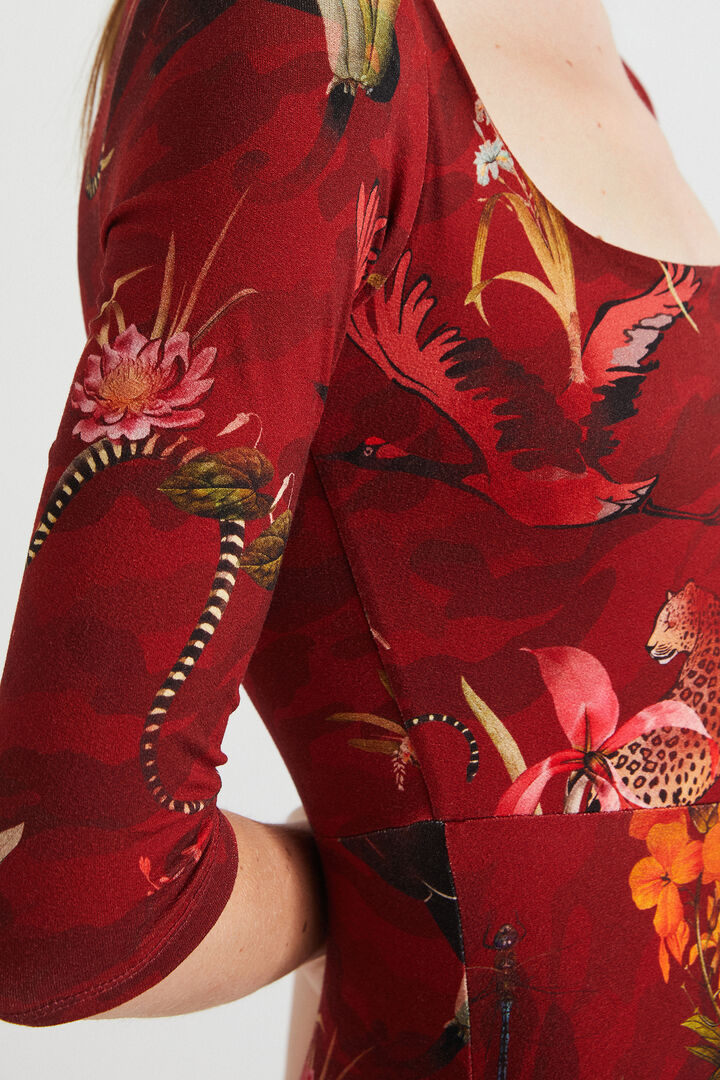 Low-necked dress flounce | Desigual