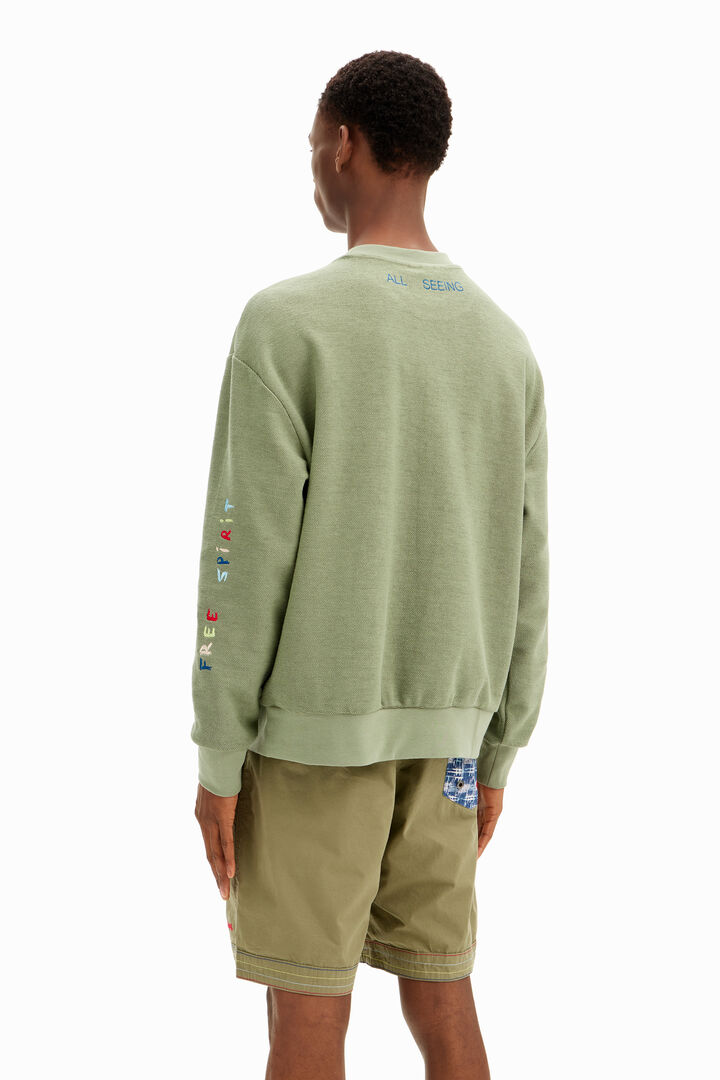 Plain sweatshirt with cutouts. | Desigual