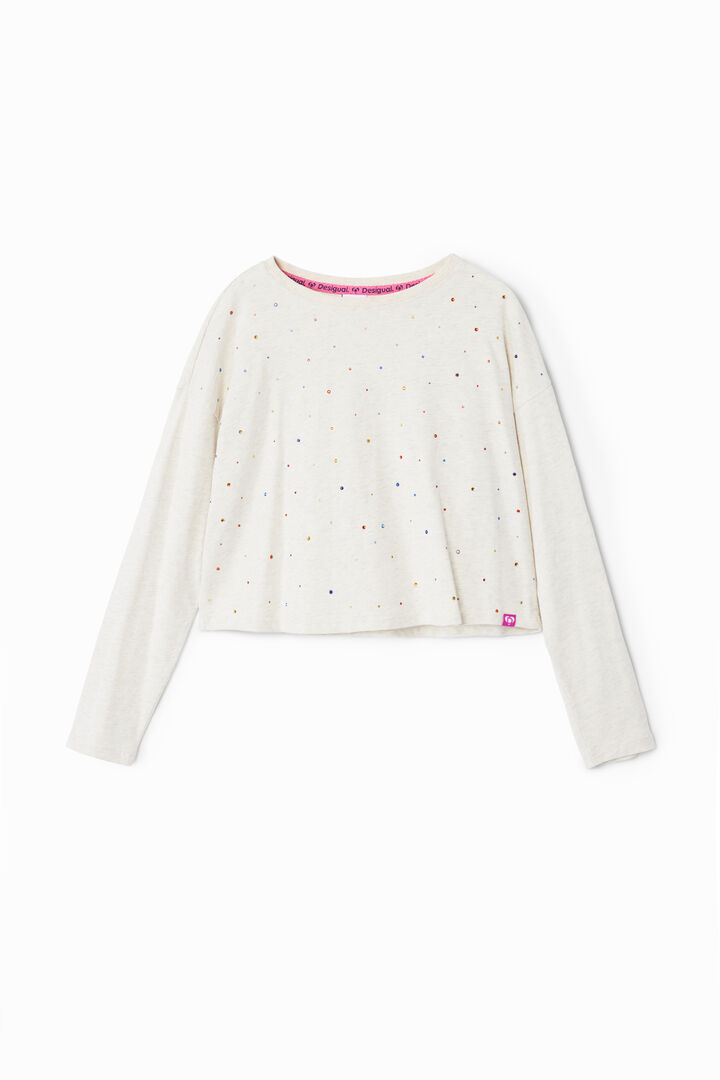 Long-sleeve polka dot T-shirt | Desigual