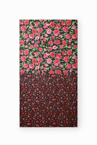Foulard rectangular flores | Desigual