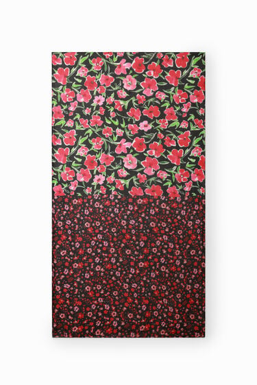 Foulard rectangular flores | Desigual