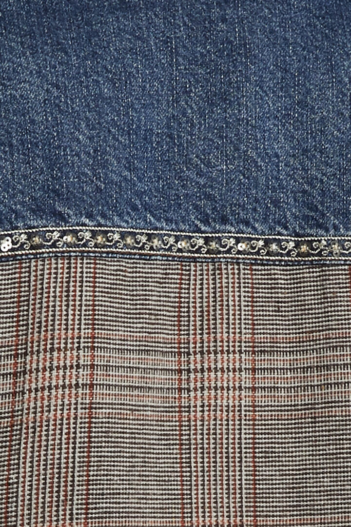 Tartan denim jacket | Desigual