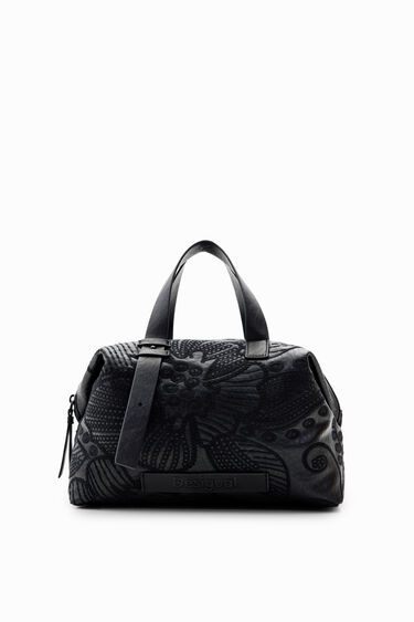 Bolso mediano bordado flores | Desigual