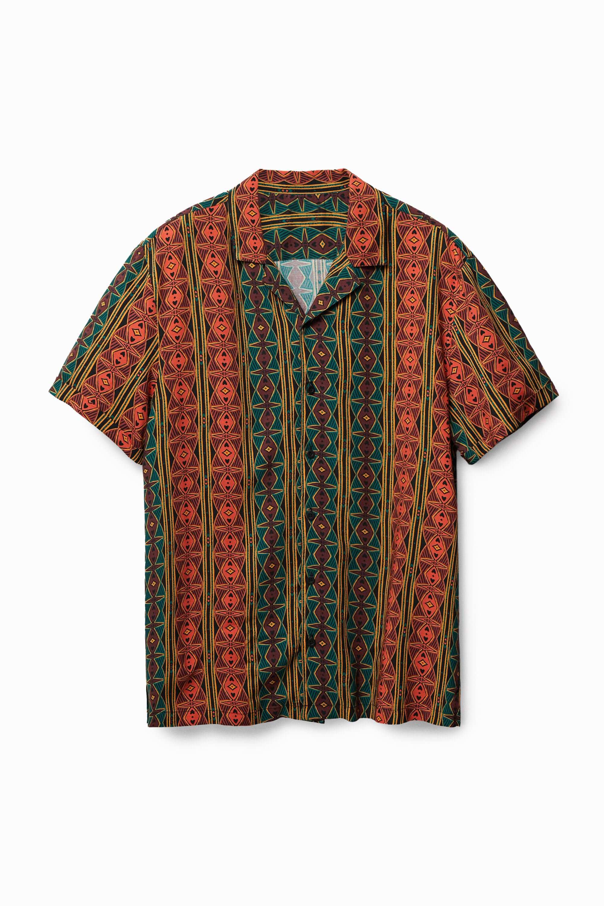Resort-Hemd mit Tribal-Aufdruck