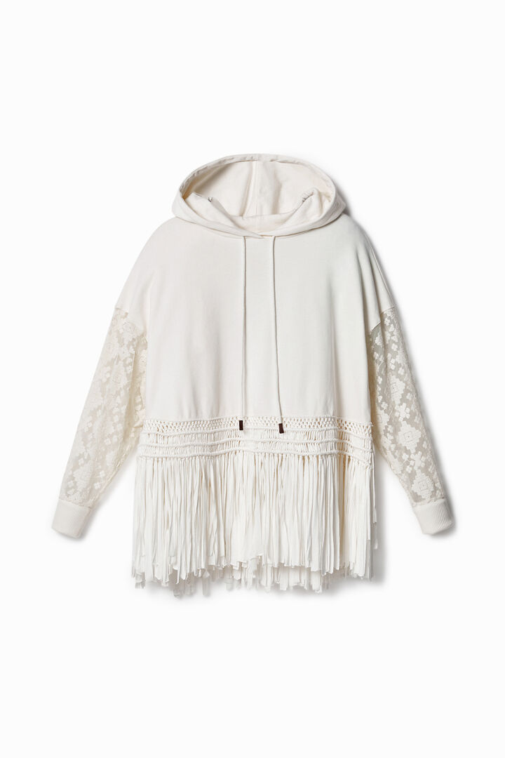 Fransen-Sweater mit Spitze | Desigual