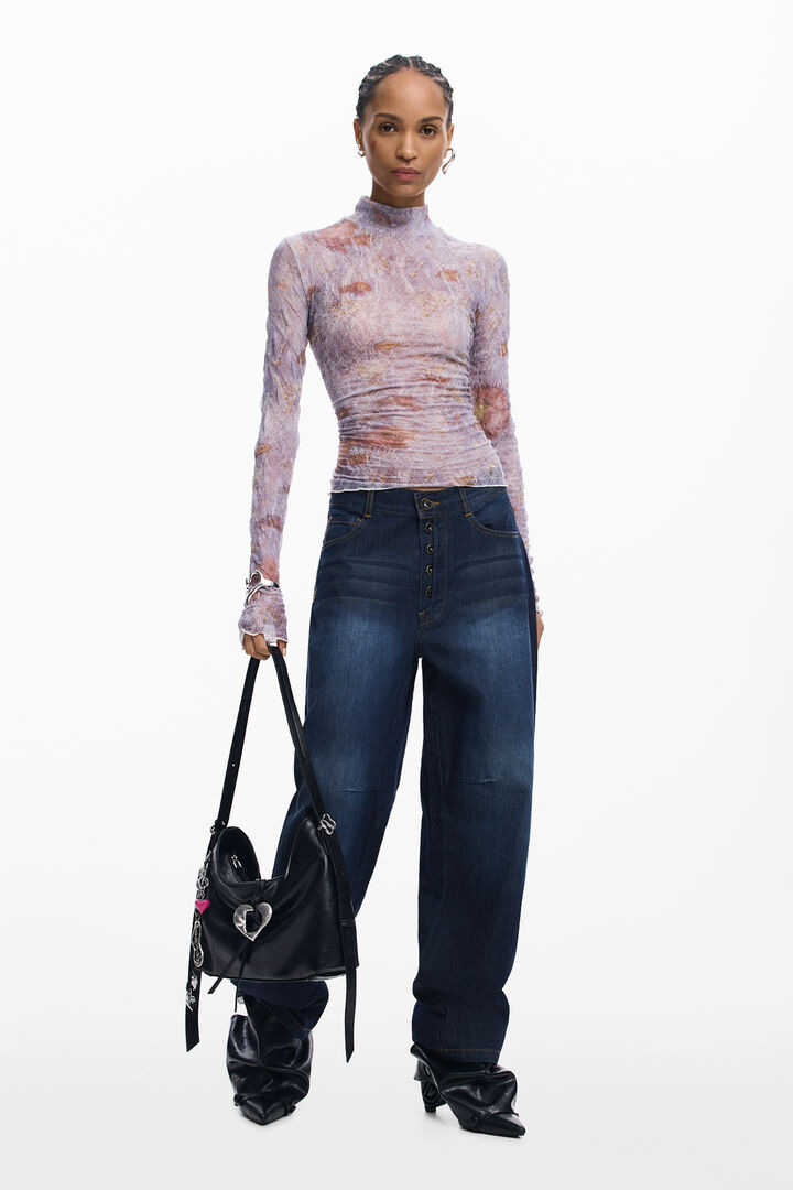 T-shirt à texture imprimée | Desigual