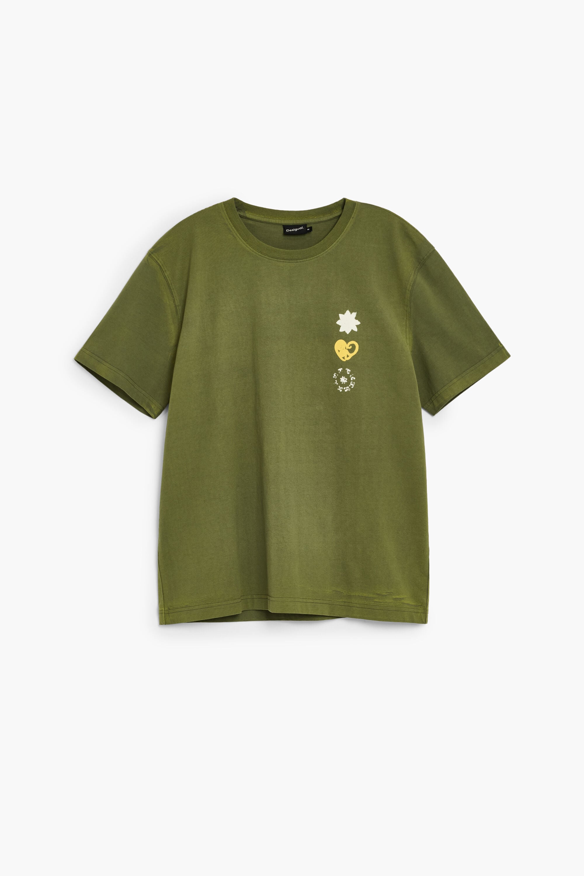 camiseta manga corta algodón, Algodon, Verde,