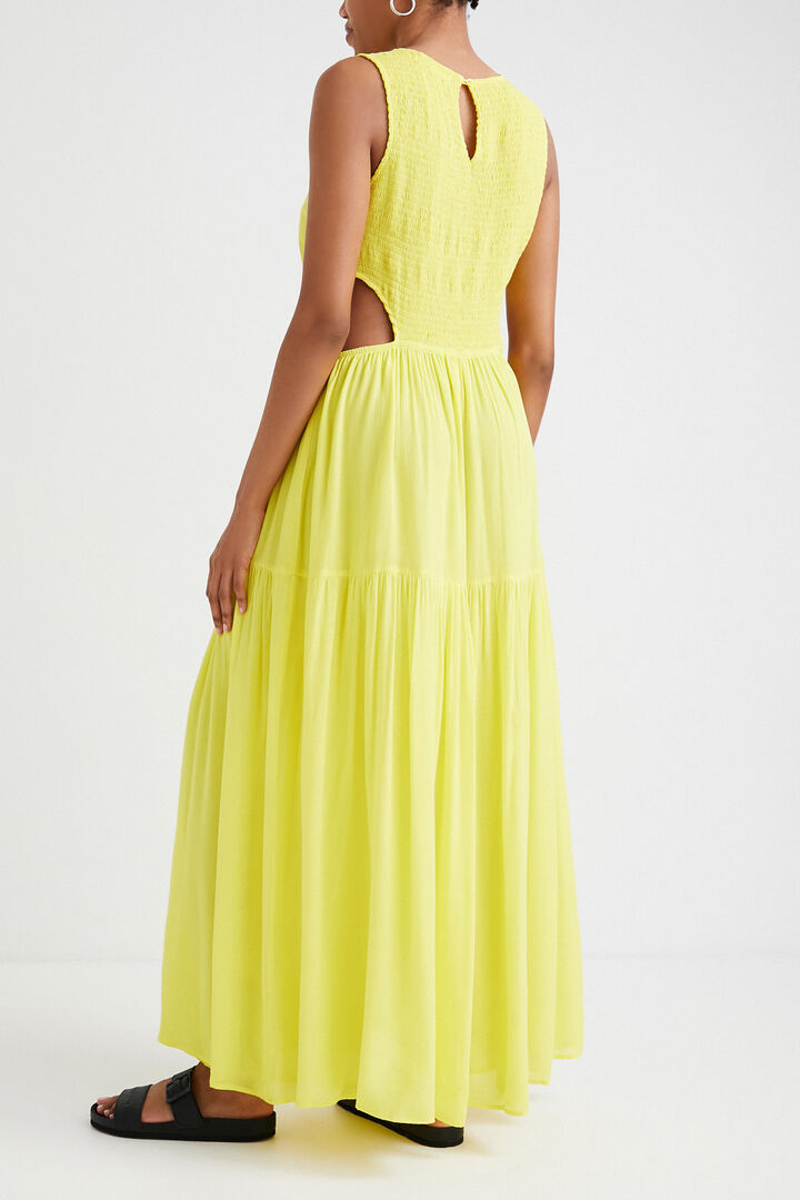 Yellow cut-out dress | Desigual