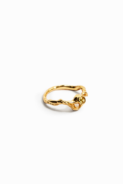 Vergulde ring zirkonia Zalio