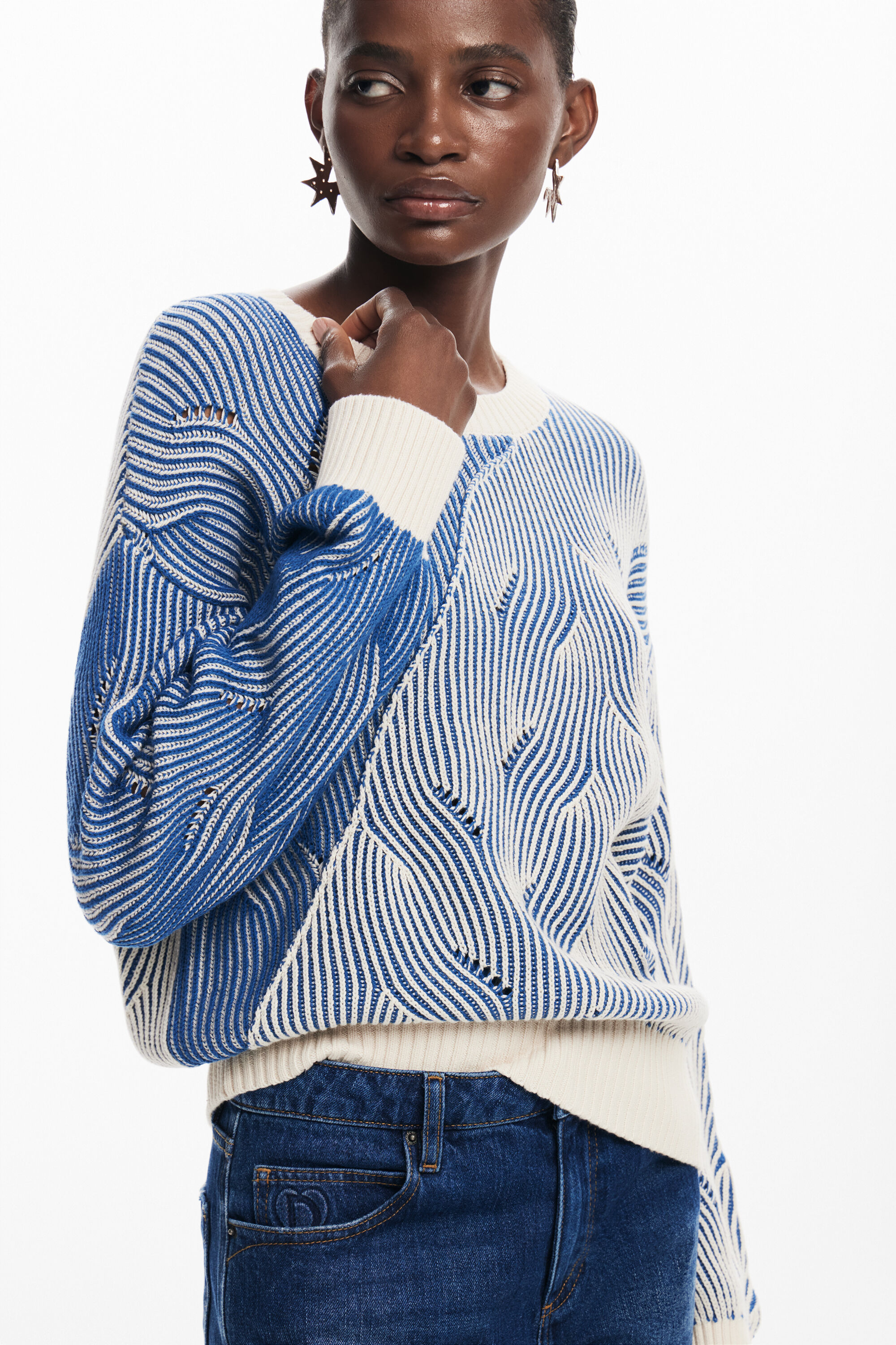 Two tone jumper outlet