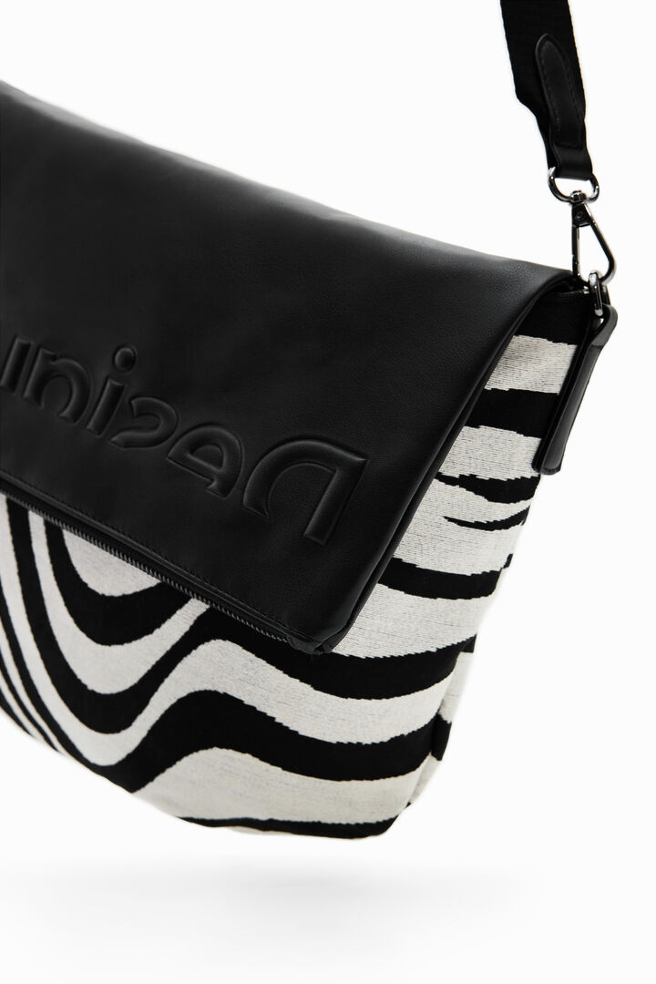 Half-logo zebra handbag | Desigual