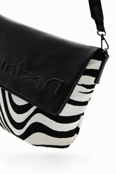 Half-logo zebra handbag | Desigual