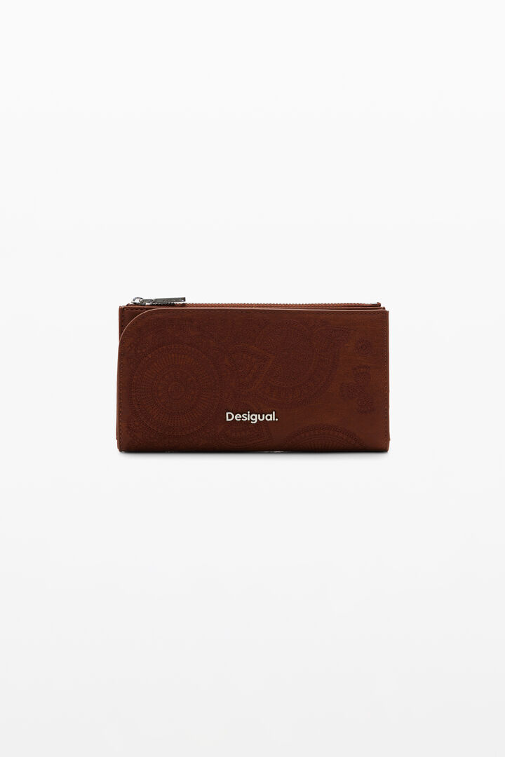 Large embroidered wallet