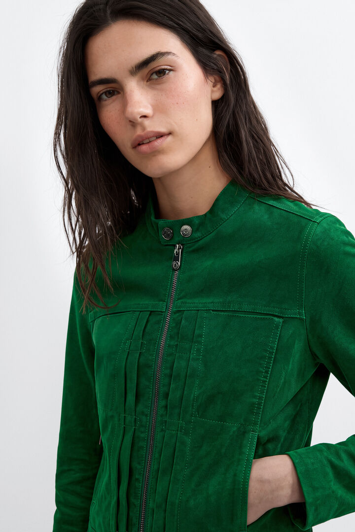 Veste courte effet cuir