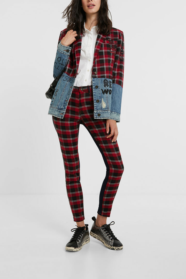Skinny tartan jeans | Desigual