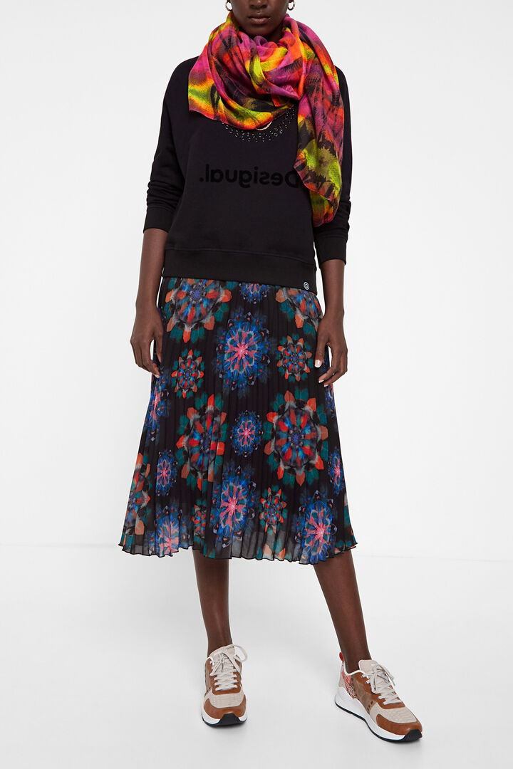 Foulard efecto desteñido y palmeras | Desigual