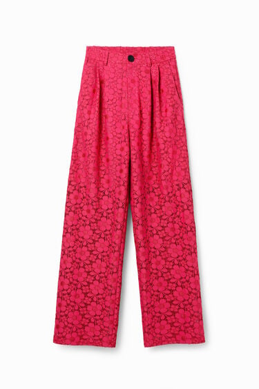 Pantalons sastre punta floral | Desigual