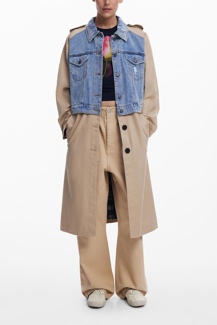 Hybrider Denim-Trenchcoat | Desigual